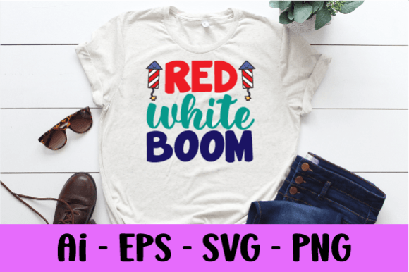 Red White Boom Svg Review
