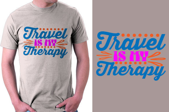 Summer Quote Design, Travel is My Therapy