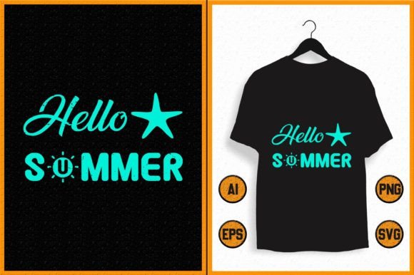 Vintage Hello Summer Shirt SVG