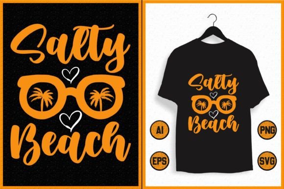Vintage Salty Beach Shirt SVG