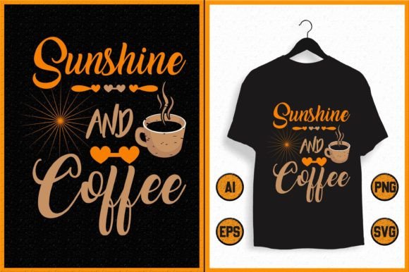 Vintage Sunshine and Coffee T-shirt SVG